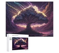 500 PCS Rompecabezas De Piezas para Adolescentes Enchanted Tree of Lightning Storms Rompecabezas para Adultos Juego Familiar Análisis Y Desafío Educativo De Lógica 500 PCS