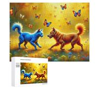 500 PCS Rompecabezas De Piezas para Adolescentes Magic Garden with Animals and Butterflies Rompecabezas para Adultos Juego Familiar Análisis Y Desafío Educativo De Lógica 500 PCS