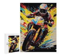 500 PCS Rompecabezas De Piezas para Adolescentes Racing Spirit Motorcycle Speed Artwork -1 Rompecabezas para Adultos Juego Familiar Análisis Y Desafío Educativo De Lógica 500 PCS