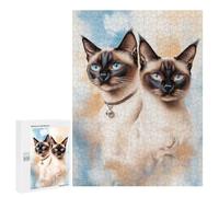 500 PCS Rompecabezas De Piezas para Adolescentes Siamese Cats Rompecabezas para Adultos Juego Familiar Alivia El Estrés Desafiante De Completar 500 PCS