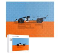 500 PCS Rompecabezas De Piezas para Adolescentes Vintage Race Car Art Print Rompecabezas para Adultos Juego Familiar Análisis Y Desafío Educativo De Lógica 500 PCS