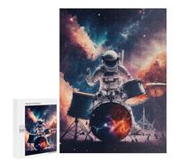 500 PCS Rompecabezas De Piezas para Adultos Astronaut Drummer in Space Rompecabezas para Adultos Juguetes Antiestrés Análisis Y Lógica Desafiante De Completar 500 PCS