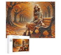500 PCS Rompecabezas De Piezas para Adultos Autumnal Forest Bench Scene Rompecabezas para Adultos Juguetes Antiestrés Análisis Y Lógica Desafiante De Completar 500 PCS