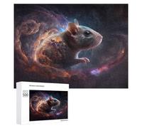 500 PCS Rompecabezas De Piezas para Adultos Cosmic Rat in Space Rompecabezas para Adultos Juguetes Antiestrés Análisis Y Lógica Desafiante De Completar 500 PCS
