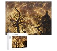 500 PCS Rompecabezas De Piezas para Adultos Enchanted Forest Under Stormy Skies Rompecabezas para Adultos Juguetes Antiestrés Análisis Y Lógica Desafiante De Completar 500 PCS