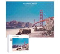 500 PCS Rompecabezas De Piezas para Adultos Golden Gate Bridge, San Francisco-5 Rompecabezas para Adultos Juguetes Antiestrés Análisis Y Lógica Desafiante De Completar 500 PCS