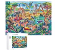 500 PCS Rompecabezas De Piezas para Adultos Jungle Safari Adventure Rompecabezas para Adultos Juguetes Antiestrés Análisis Y Lógica Desafiante De Completar 500 PCS