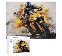 500 PCS Rompecabezas De Piezas para Adultos Racing Spirit Motorcycle Artwork -1 Rompecabezas para Adultos Juguetes Antiestrés Análisis Y Lógica Desafiante De Completar 500 PCS