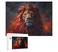 500 PCS Rompecabezas De Piezas para Adultos Regal Lion King Art Print Rompecabezas para Adultos Juguetes Antiestrés Análisis Y Lógica Desafiante De Completar 500 PCS