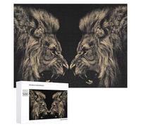 500 PCS Rompecabezas De Piezas para Adultos Roaring Lion Duel Rompecabezas para Adultos Juguetes Antiestrés Análisis Y Lógica Desafiante De Completar 500 PCS