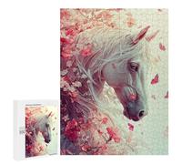 500 PCS Rompecabezas Floral Fantasy Horse Art Rompecabezas para Adultos Juguetes Antiestrés Vacaciones En Casa Matar El Tiempo Interacción Entre Padres E Hijos 500 PCS