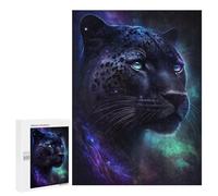 500 PCS Rompecabezas Galactic Leopard Portrait-5 Rompecabezas para Adultos Juguetes Antiestrés Vacaciones En Casa Matar El Tiempo Interacción Entre Padres E Hijos 500 PCS