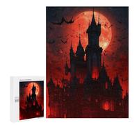 500 PCS Rompecabezas - Halloween Castle with Full Moon -4 Rompecabezas para Adultos Juegos Relajantes Vacaciones En Casa Matar El Tiempo Oferta como Regalos para Toda La Familia 500 PCS