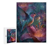 500 PCS Rompecabezas Hummingbird in Flower Garden Rompecabezas para Adultos Juguetes Antiestrés Vacaciones En Casa Matar El Tiempo Interacción Entre Padres E Hijos 500 PCS