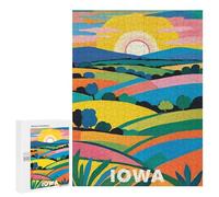 500 PCS Rompecabezas Iowa in Vivid Colors Rompecabezas para Adultos Juguetes Antiestrés Vacaciones En Casa Matar El Tiempo Interacción Entre Padres E Hijos 500 PCS