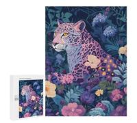 500 PCS Rompecabezas Jaguar in Enchanted Garden Rompecabezas para Adultos Juguetes Antiestrés Vacaciones En Casa Matar El Tiempo Interacción Entre Padres E Hijos 500 PCS
