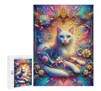 500 PCS Rompecabezas - Magical Fantasy Cat Artwork -2 Rompecabezas para Adultos Juegos Relajantes Vacaciones En Casa Matar El Tiempo Oferta como Regalos para Toda La Familia 500 PCS