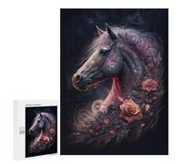500 PCS Rompecabezas Magical Horse with Flowers Rompecabezas para Adultos Juguetes Antiestrés Vacaciones En Casa Matar El Tiempo Interacción Entre Padres E Hijos 500 PCS