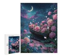 500 PCS Rompecabezas Magical Night Garden Scene Rompecabezas para Adultos Juguetes Antiestrés Vacaciones En Casa Matar El Tiempo Interacción Entre Padres E Hijos 500 PCS