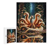 500 PCS Rompecabezas Nine-Tailed Fox in Forest Rompecabezas para Adultos Juguetes Antiestrés Vacaciones En Casa Matar El Tiempo Interacción Entre Padres E Hijos 500 PCS