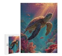 500 PCS Rompecabezas Ocean Life Turtle Adventure Rompecabezas para Adolescentes Carrera De Velocidad Manual Lista De Deseos con Juguetes De Papá Noel Juegos Educativos 500 PCS