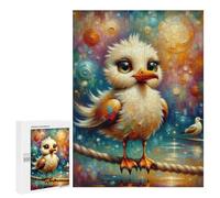 500 PCS Rompecabezas Para Adolescentes A Stylized Digital Painting of A Fluffy Seagull with Large, Expressive Eyes And An Exagger Rompecabezas Para Adultos Desafío Difícil Actividades Divertidas En Ca