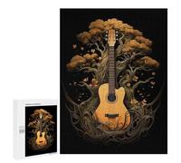 500 PCS Rompecabezas para Adolescentes Acoustic Guitar Tree Life Rompecabezas para Adolescentes Juegos Divertidos Análisis Y Lógica Cumpleaños 500 PCS