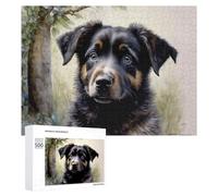 500 PCS Rompecabezas para Adolescentes Adorable Australian Shepherd Pup -2 Rompecabezas para Adultos Juego De Ingenio Regalos para Mujeres Cumpleaños Y Navidad 500 PCS