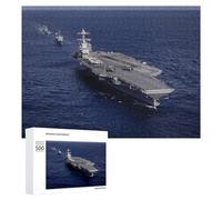 500 PCS Rompecabezas para Adolescentes Aircraft Carrier at Sea Rompecabezas para Adultos Juegos Familiares Corte De Precisión Difícil Y Desafiante 500 PCS