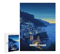 500 PCS Rompecabezas para Adolescentes Amalfi Coast Night View Rompecabezas para Adultos Juegos Familiares Mejora La Memoria Regalos para Amigos Y Familiares 500 PCS