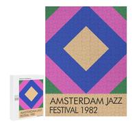 500 PCS Rompecabezas para Adolescentes Amsterdam Jazz Festival 1982 Poster Rompecabezas para Adolescentes Actividades Familiares para Cumpleaños, Navidad 500 PCS