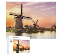 500 PCS Rompecabezas para Adolescentes Amsterdam Zaanse Schans Rompecabezas para Adultos Juegos Familiares Corte De Precisión Difícil Y Desafiante 500 PCS