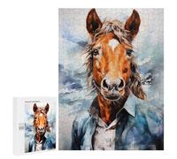 500 PCS Rompecabezas para Adolescentes Animal Horse Rompecabezas para Adultos Juegos Relajantes Mejora La Memoria Interacción Entre Padres E Hijos 500 PCS