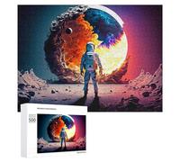 500 PCS Rompecabezas para Adolescentes Astronaut on A Dying Planet Rompecabezas para Adolescentes Juguetes Antiestrés Vacaciones En Casa Matar El Tiempo Desafío Educativo 500 PCS