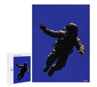 500 PCS Rompecabezas para Adolescentes Astronaut Silhouette - Space Explorer on Blue Rompecabezas para Adultos Regalos De Cumpleaños Juego Familiar Apto para Personas De 14 Años En Adelante 500 PCS