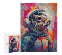 500 PCS Rompecabezas para Adolescentes Astronaut Space Squirrel Rompecabezas para Adultos Juguetes Antiestrés Desafío Difícil Cumpleaños