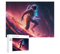 500 PCS Rompecabezas para Adolescentes Astronaut Surfing in Space -2 Rompecabezas para Adultos Juegos Familiares Regalo De Cumpleaños Diversión En Casa Actividades, 500 PCS