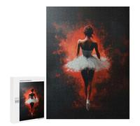 500 PCS Rompecabezas para Adolescentes Ballet Dancer in Red Ballet Passion in Shadows Rompecabezas para Adultos Juegos De Relajación Decoración De Pared Ayuda A Ejercitar El Cerebro 500 PCS