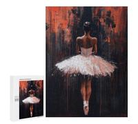 500 PCS Rompecabezas para Adolescentes Ballet Dancer in Red The Shadow of Ballet Artistic Expression Rompecabezas para Adultos Juegos De Relajación Decoración De Pared Ayuda A Ejercitar El Cerebro 50