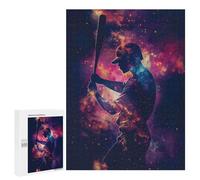 500 PCS Rompecabezas para Adolescentes Baseball Galaxy Silhouette Rompecabezas para Adultos Juegos Familiares Desafío Difícil Ayuda A Ejercitar El Cerebro 500 PCS