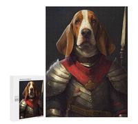 500 PCS Rompecabezas para Adolescentes Basset Hound in Armor Rompecabezas para Adultos Juego Práctico Regalos para Mujeres Ayuda A Ejercitar El Cerebro 500 PCS