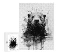 500 PCS Rompecabezas para Adolescentes Beaver Beauty Watercolor Rompecabezas para Adultos Juegos Relajantes Mejora La Memoria Interacción Entre Padres E Hijos 500 PCS