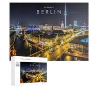 500 PCS Rompecabezas para Adolescentes Berlin Nights City Lights and Landmarks Rompecabezas para Adultos Juguetes Antiestrés Regalo De Cumpleaños Regalo De Cumpleaños, Regalos, 500 PCS