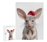 500 PCS Rompecabezas para Adolescentes Bilby with Santa Hat Rompecabezas para Adultos Juegos Relajantes Mejora La Memoria Interacción Entre Padres E Hijos 500 PCS