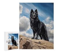 500 PCS Rompecabezas para Adolescentes Black Old German Shepherd Rompecabezas para Adultos Juego Práctico Regalos para Mujeres Ayuda A Ejercitar El Cerebro 500 PCS