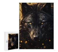 500 PCS Rompecabezas para Adolescentes Black Wolf Hunter Rompecabezas Juegos Relajantes Pero Divertidos Y Humorísticos Cumpleaños Y Navidad 500 PCS