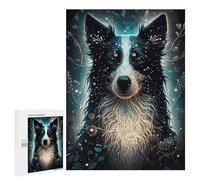 500 PCS Rompecabezas para Adolescentes Border Collie Dog Rompecabezas para Adolescentes Juegos Divertidos Análisis Y Lógica Cumpleaños 500 PCS