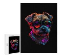 500 PCS Rompecabezas para Adolescentes Border Terrier Rompecabezas para Adultos Juegos Familiares Mejora La Memoria Regalos para Amigos Y Familiares 500 PCS