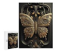 500 PCS Rompecabezas para Adolescentes Butterfly Golden Art Deco Rompecabezas para Adultos Juego Práctico Regalos para Mujeres Ayuda A Ejercitar El Cerebro 500 PCS