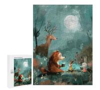 500 PCS Rompecabezas para Adolescentes Campfire Stories - Cozy Forest Friends Rompecabezas para Adultos Juego Práctico Difícil Interacción Entre Padres E Hijos 500 PCS